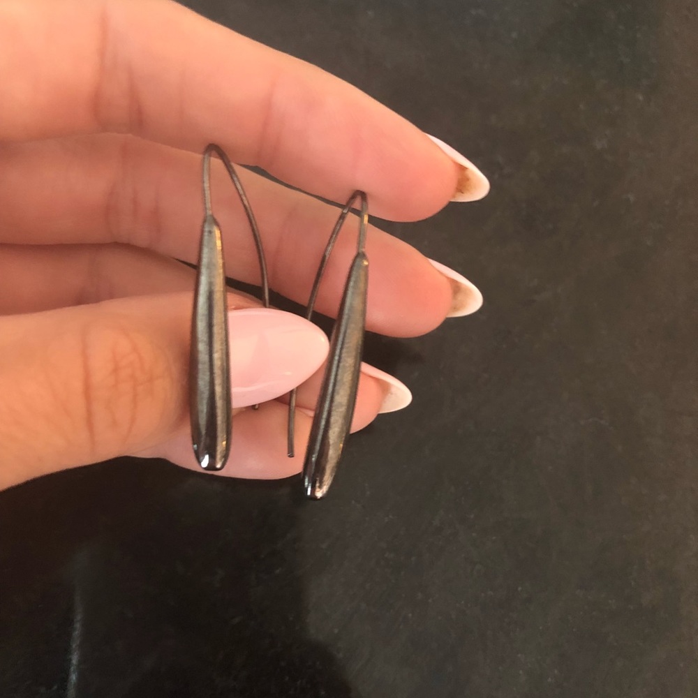 Dark silver earrings